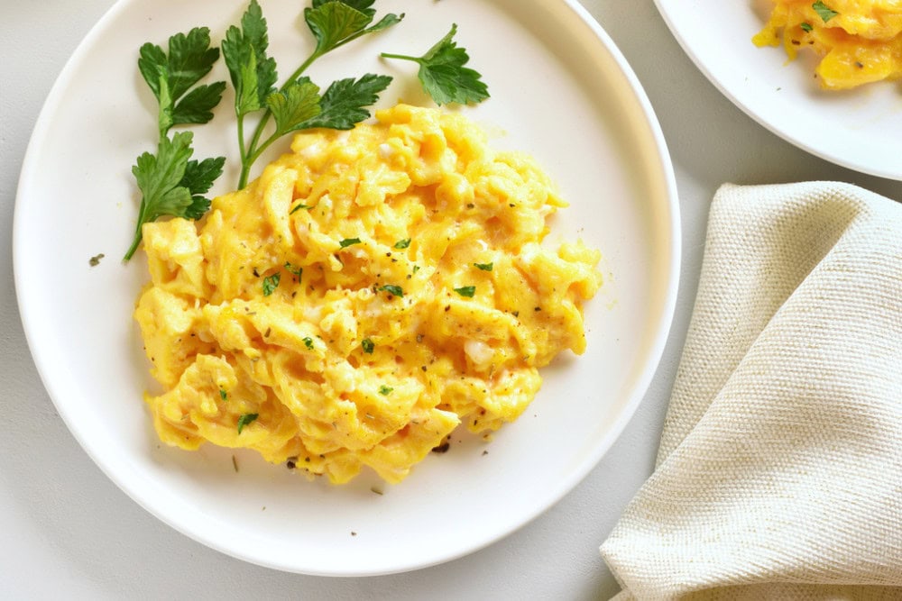 Make Fluffy Scrambled Eggs with Cottage Cheese (You Won't Taste It!)